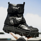 Cowhide Motorcycle Shoes Workwear Men's Boots