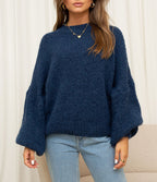 Solid Color Women's Loose Casual Sweater