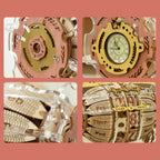 Robotime ROKR Time Engine Calendar 3d Wooden Puzzle Model Toys for Children Kids LC801