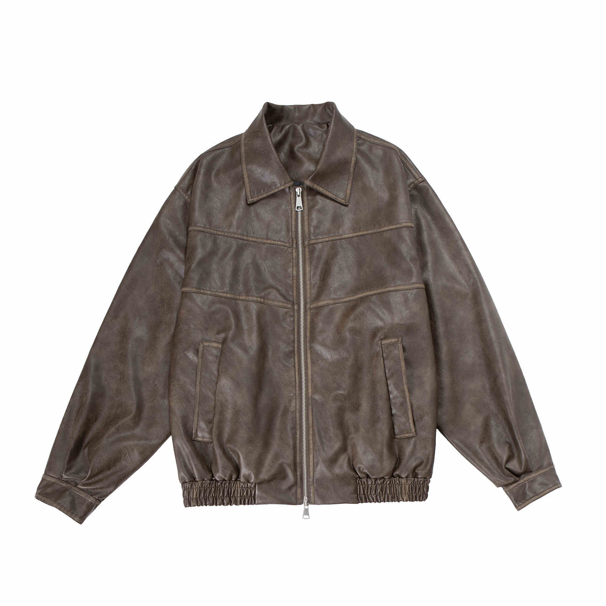 Japanese Retro Motorcycle Leather Jacket Loose High Street