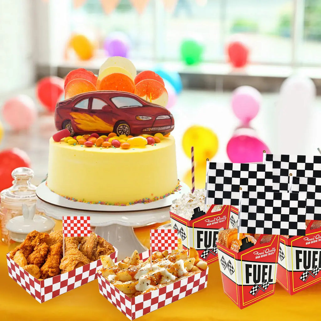 48 Pcs Race Car Theme Party Supplies Decorations Set - The Premium