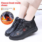 Old Beijing Cloth Shoes Women's Elderly Cotton Winter Fleece-lined Warm Soft Sole