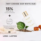 H HABIBI White Moroccan Leather Perfume 2.5oz – Long-Lasting Arabian Cologne for Men AJ PRIME