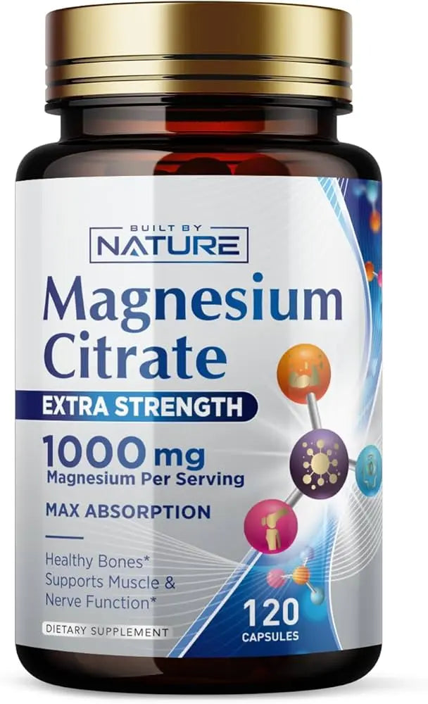 Magnesium Citrate 1000mg – Supports Muscle, Nerve, Bone & Heart Health AJ PRIME