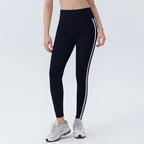 Side Striped Fitness Trousers High Waist Hip Lift