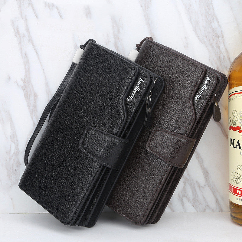 Men's Long European And American Large-capacity Clutch