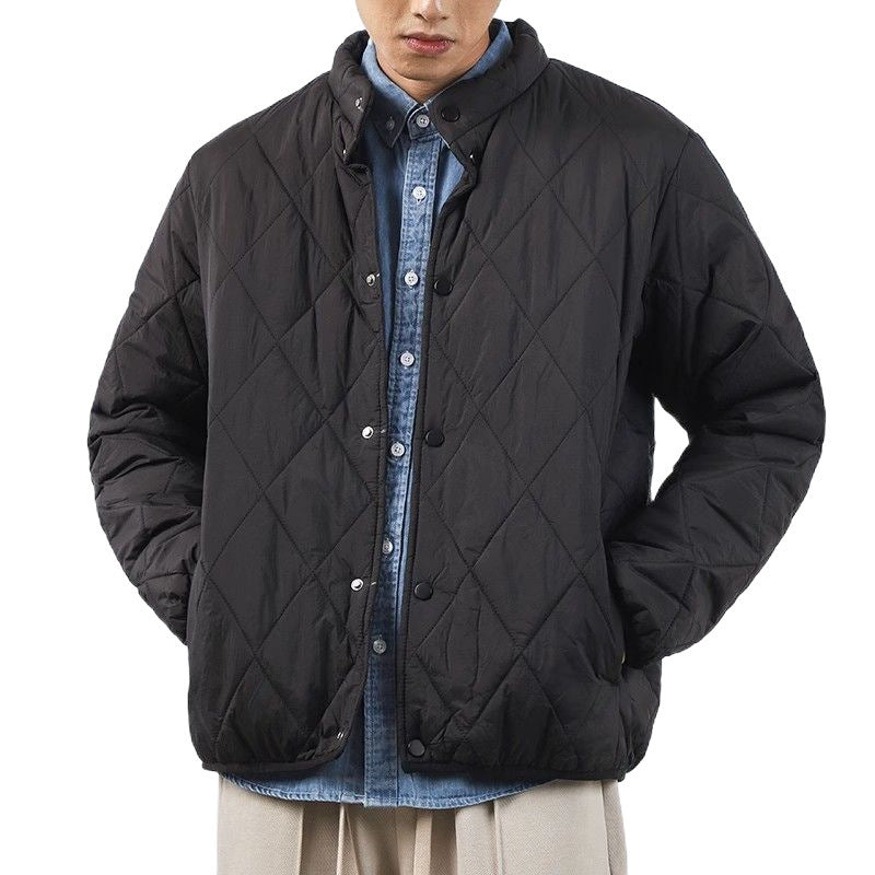 Men's Thickened Winter Warm Diamond Lattice Cotton-padded Jacket