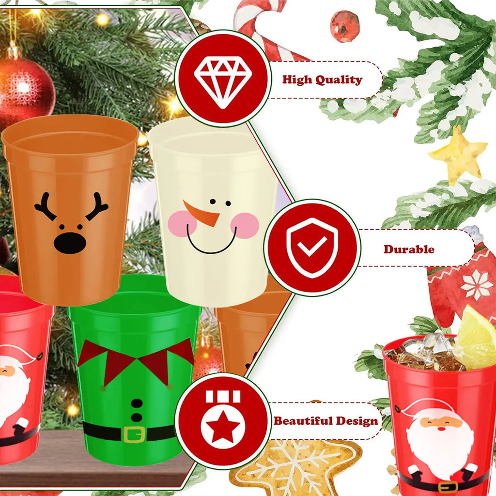12 Pcs Christmas Drink Cups - The Premium