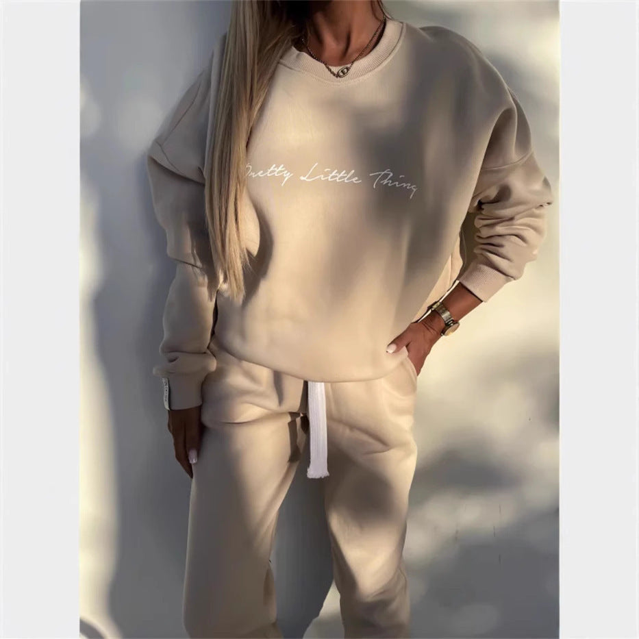 Ladies' Comfortable Hoodie And Jogger Pants Set