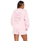 Women's Long Sleeve Bow Print Sweatshirt Hoodie