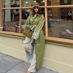 Retro Coat Lapel Loose Jacket Long