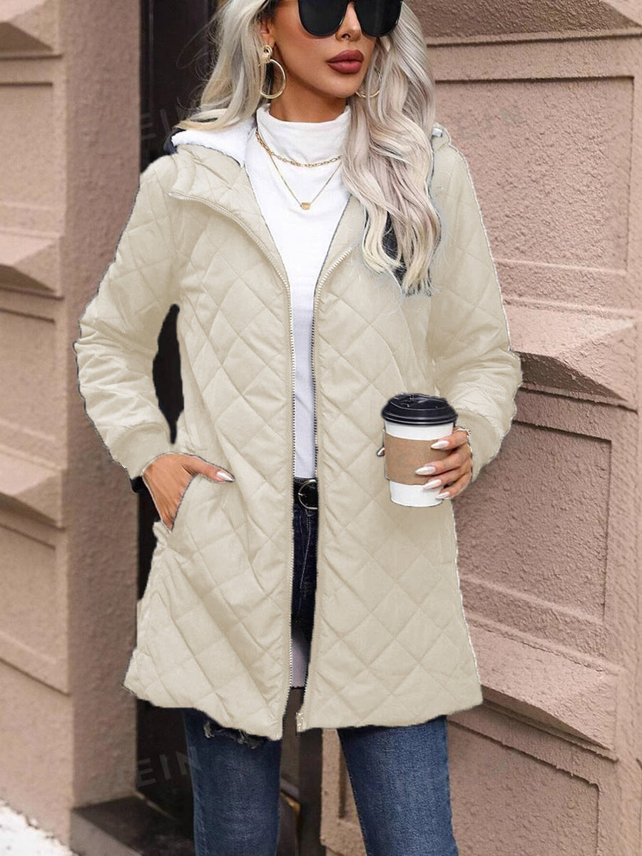 New Hooded Fleece Padded Coat Women