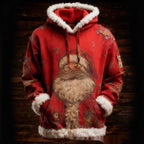 European And American Winter Merry Christmas Hoodie With Pocket