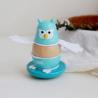 Children's Puzzle Wooden Folding Music Set Column, Rainbow Tower Ring, Large Early Childhood Education Toy Wood