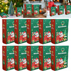 10 Pcs Christmas Treat Boxes Book Shape Cartoon Candy Box Christmas Tree Santa Bakery Gift Boxes For Christmas Birthday Wedding Party Present Decoration Supplies - The Premium