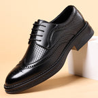 Hollow Leather Shoes Men's Business Formal Wear Casual