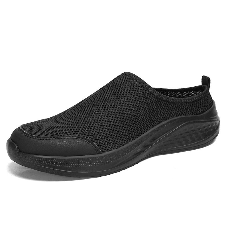 Summer Half Slippers Mesh Shoes Men's Shoes Plus Size