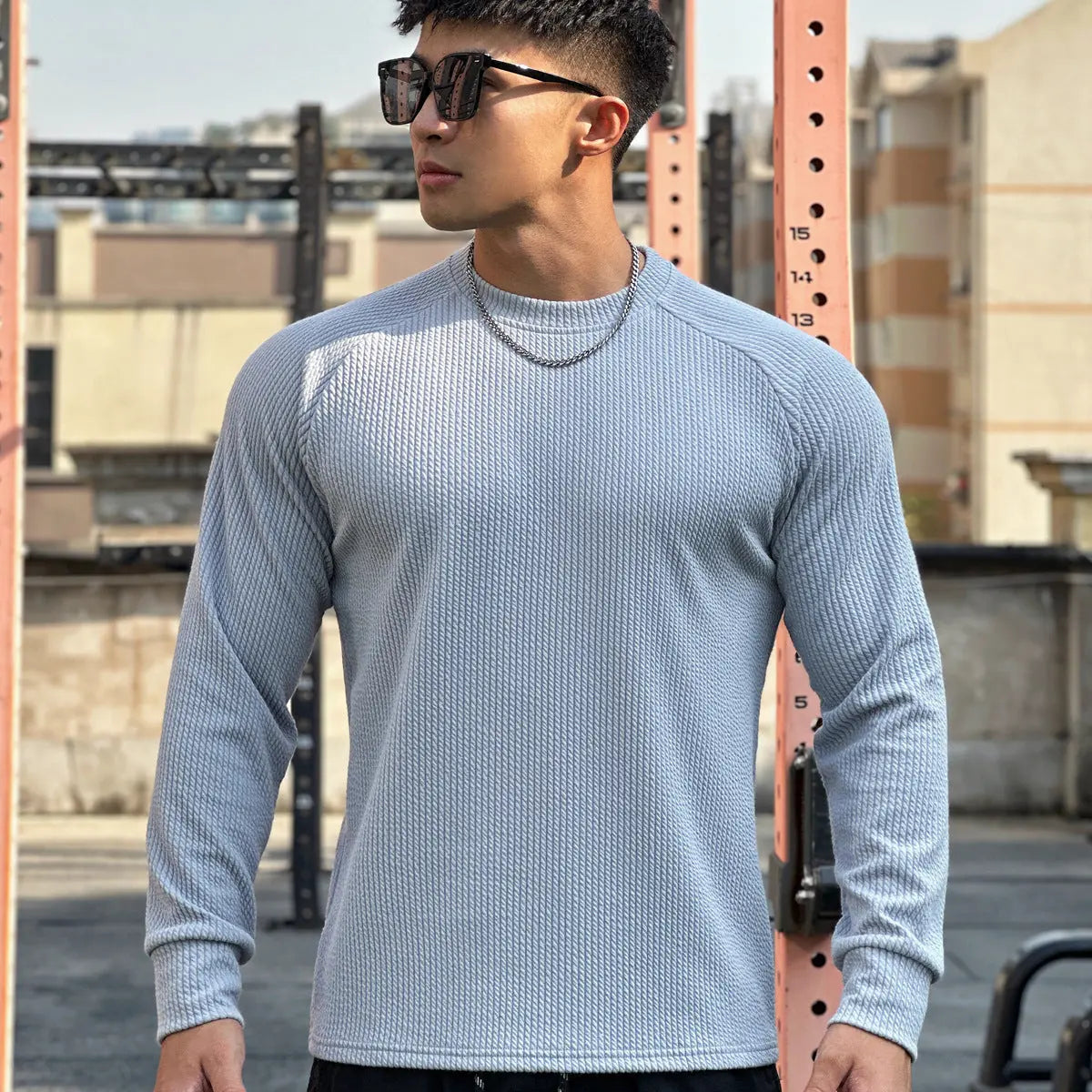 Men's Crew Neck Casual Plus Size Pullover Long Sleeve - The Premium