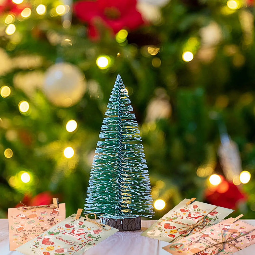 48 Pack Christmas Advent Calendar Bags Kit Envelope Shape Paper Gift Bags With Advent Numbers Stickers Clips And Rope Santa Claus Snowman Pattern Goodie Candy Treat Bags For Xmas Party Tree Decoration - The Premium