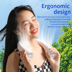 US Version Ergonomic Design Battery-powered Neck Fan, USB Button Control To Enjoy The Cool Summer