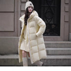 Slim Fit Warm Over-the-knee Lengthened Down Jacket Women