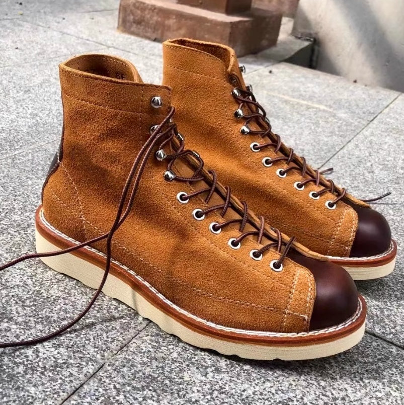 Stitching Martin Boots Retro Easy Matching British Style Working Boots