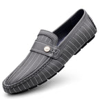 Breathable British Style Black Men's Casual Leather Shoes