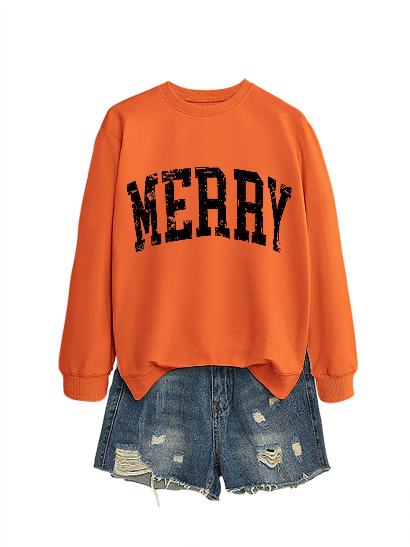 Casual Women's MERRY Letter Print Sweatshirt