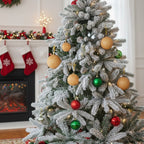 6PCS Set Glass Christmas Ball Ornaments Shimmering Hanging Decorations For Holiday Tree & Party Festive Xmas Decor FBA Shipment - The Premium