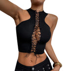 Sexy Strappy Slim-fit Crop Top For Women