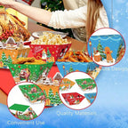 12 PCS Christmas Paper Food Tray Xmas Decorations Christmas Gingerbread Man Disposable Snack Popcorn Bowl Popcorn Containers Boxes For Winter Christmas Party Supplies - The Premium