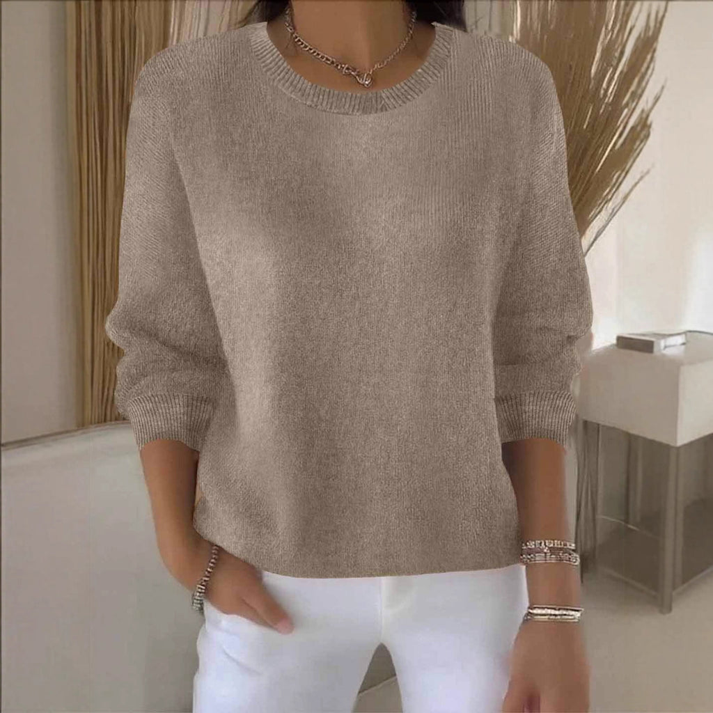 Women's Solid Color Long Sleeve Sweater