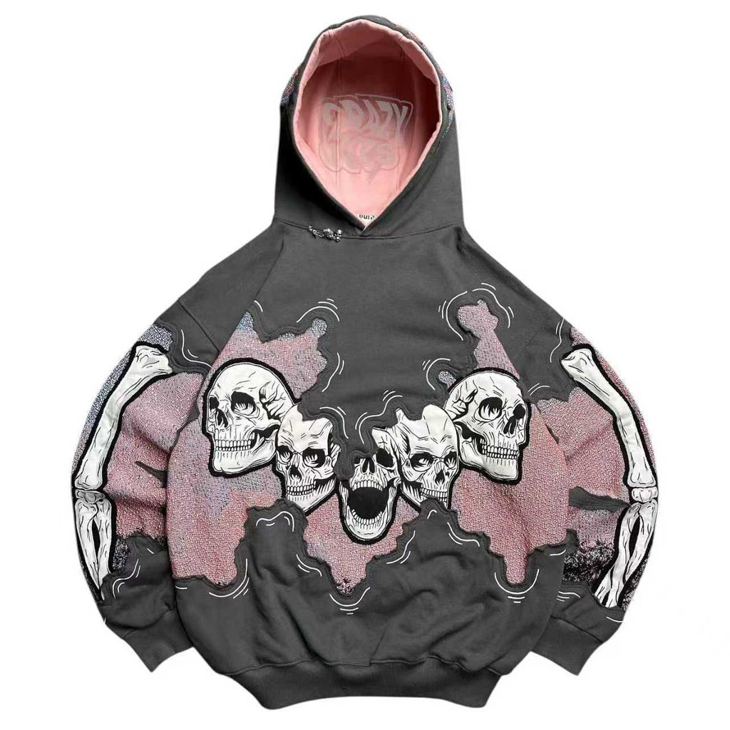 Women's Printed Hooded Long Sleeve Street Fashion Sweatshirt