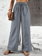 Retro Casual Pants High-waisted Trousers Women