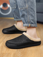 Indoor Warm Anti Slip And Plush Cotton Shoes For Men