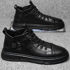 High-top Men's Shoes Winter Men's Leather Shoes Leather Casual
