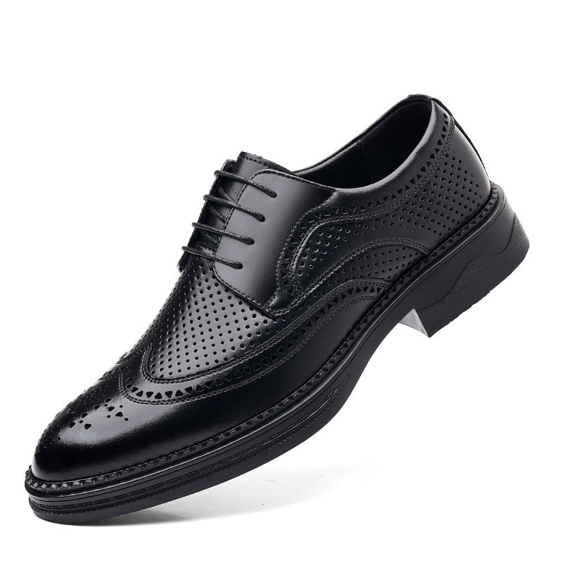 Hollow Leather Shoes Men's Business Formal Wear Casual