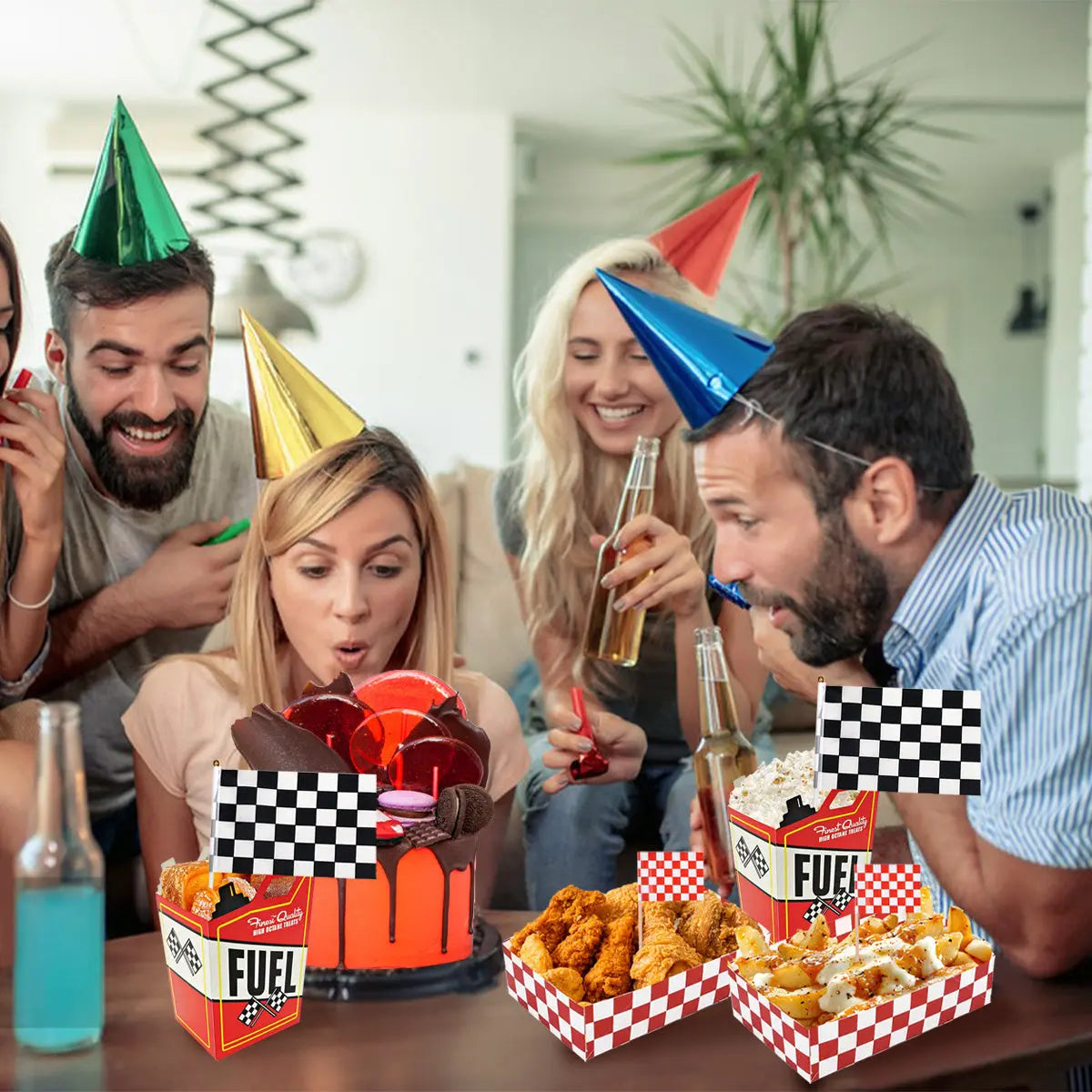 48 Pcs Race Car Theme Party Supplies Decorations Set - The Premium