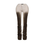 Fashionable Sexy Slim-fit Distressed Retro-style Stacked Pants