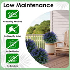 2 Packs Artificial Lavender Topiary Ball Trees UV Resistant Artificial Shrubs Fake Plants Evergreen Artificial Bush With Ground Spike For Indoor Outdoor Front Porch Garden - The Premium