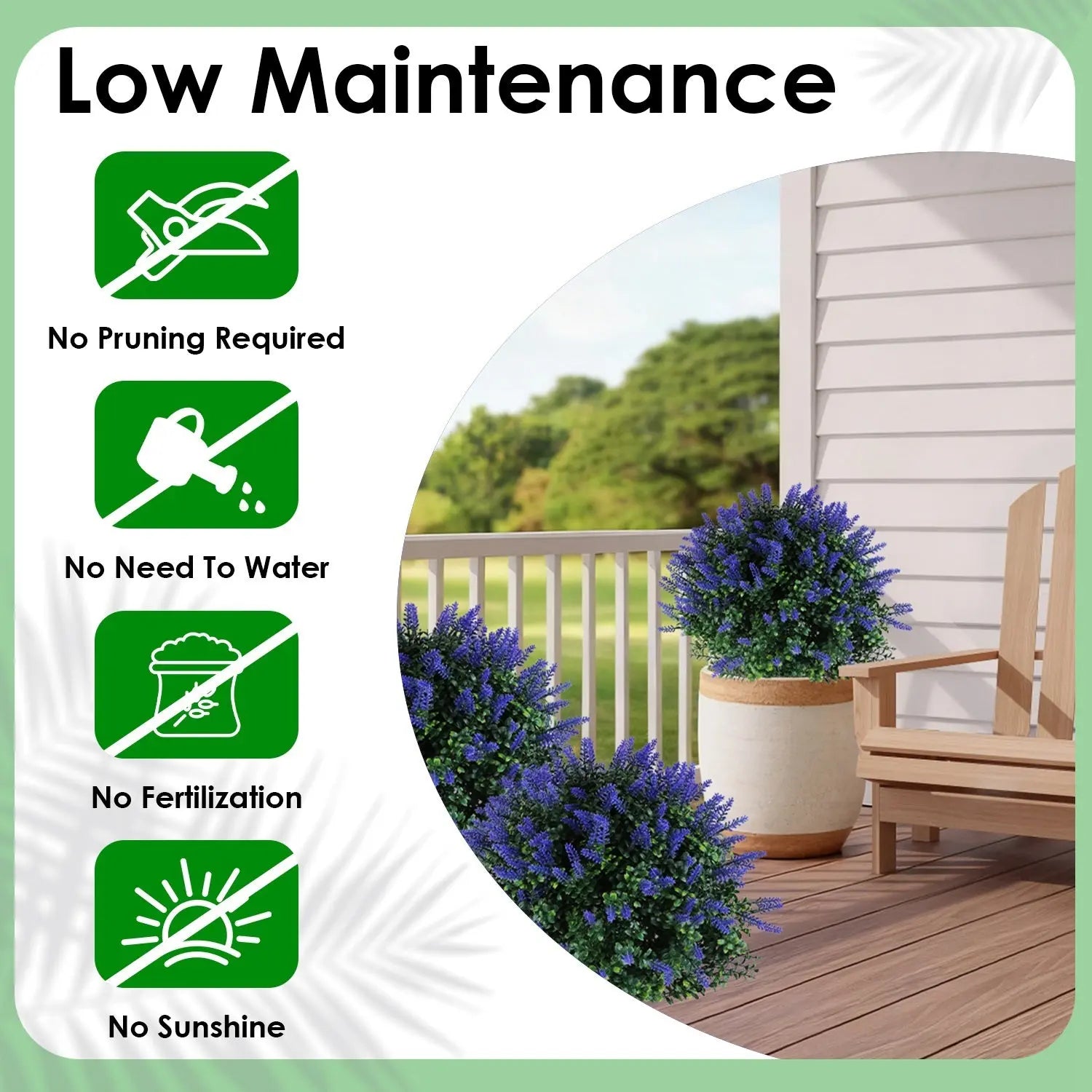 2 Packs Artificial Lavender Topiary Ball Trees UV Resistant Artificial Shrubs Fake Plants Evergreen Artificial Bush With Ground Spike For Indoor Outdoor Front Porch Garden - The Premium