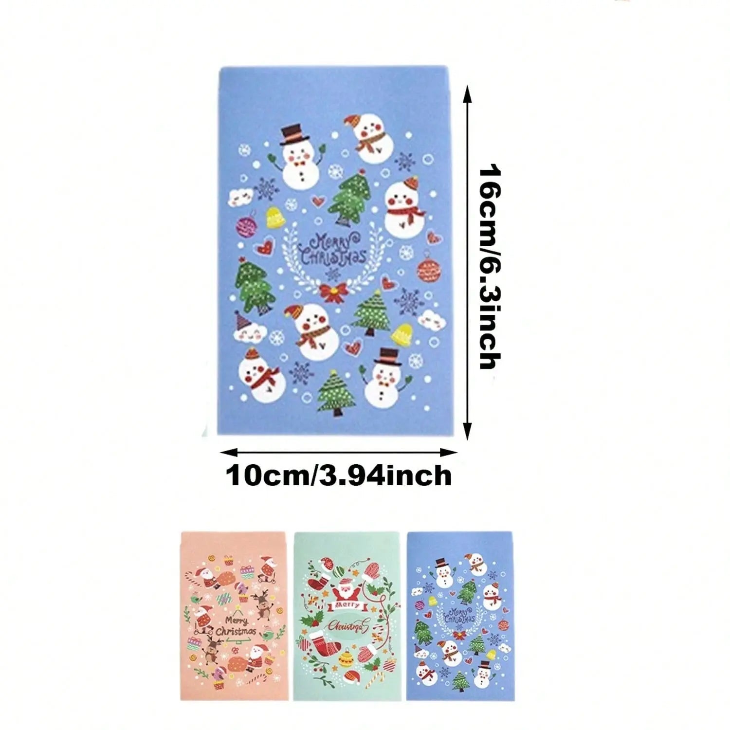 48-piece Christmas Advent Calendar Gift Bag Set, Envelope-style Gift Bags With Countdown Number Stickers From 1 To 24, Featuring Santa Claus And Snowman Patterns, Comes With Clips And Strings, Suitabl - The Premium