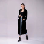 Elegant Women's Velvet Overcoat Coat Conventional Sleeve