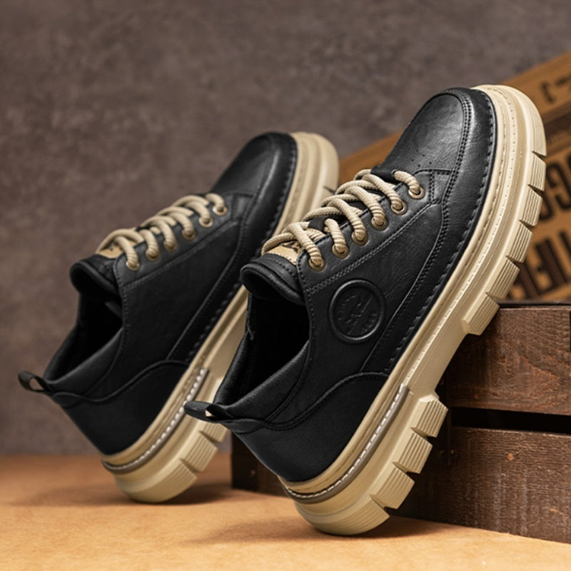 High-grade British Style Worker Boot Platform Casual Leather Shoes