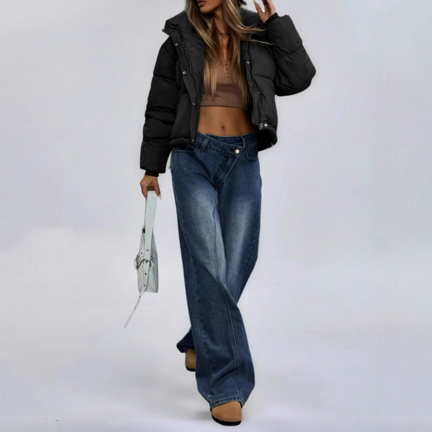 Women's Corduroy Cotton Coat With Lapel