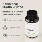 Berberine HCl Supplement with Ceylon Cinnamon & Citrus Bergamot – Metabolic & Digestive Health, 120 Vegan Capsules AJ PRIME