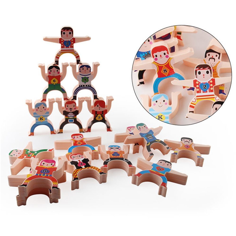 Multiplayer Cartoon Hercules Building Blocks Parent-child Interactive Toy Stacking High Game Balance Plastic Blocks