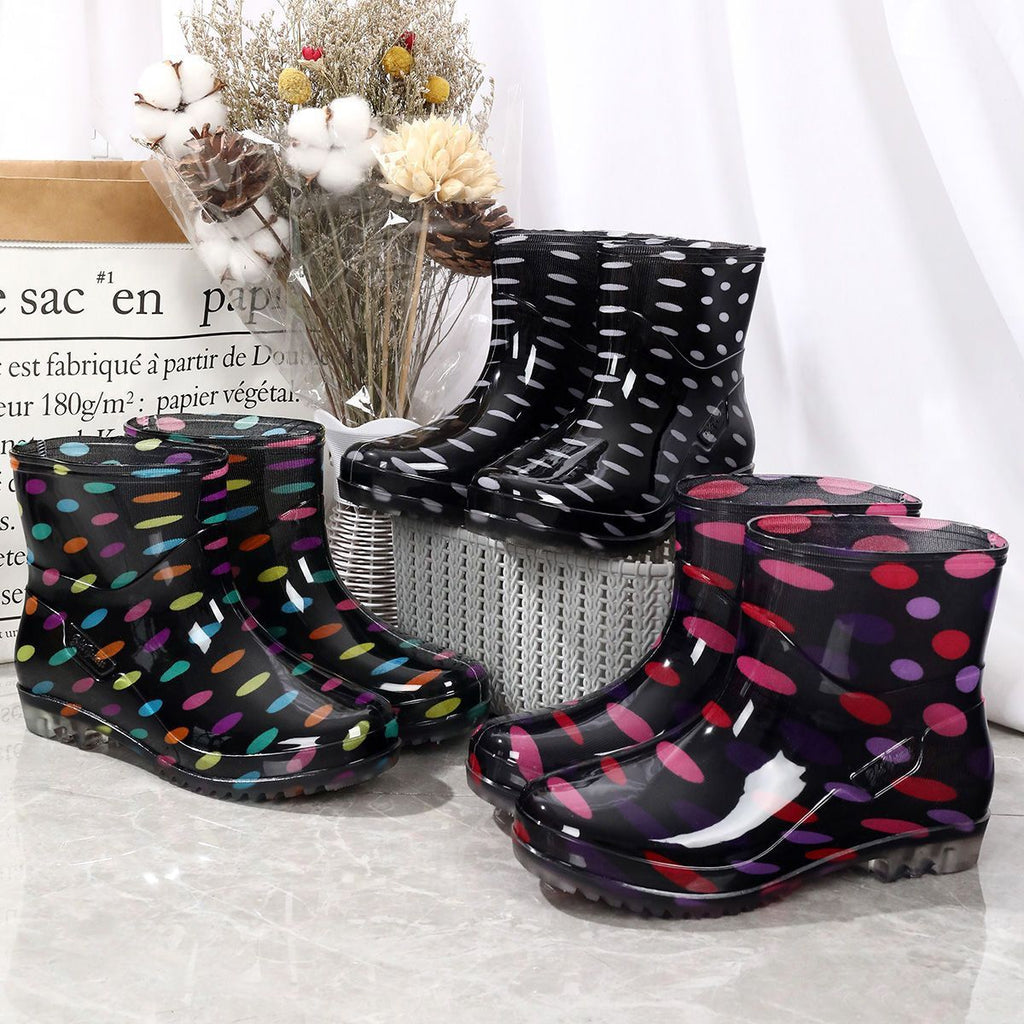 Four Seasons Fashion Rain Boots Women's Short Low-top Adult Waterproof Non-slip Water