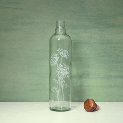 Transparent Glass Water Bottle With Stopper
