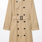Women's Long Graceful And Fashionable Double Breasted Trench Coat